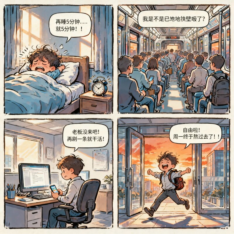 职场打工人日记 第三格 上班摸鱼