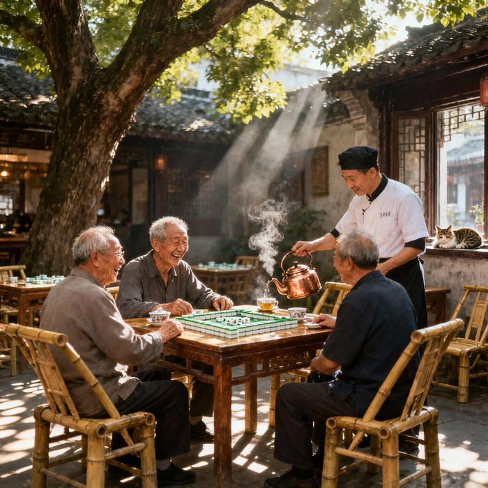 成都茶馆打麻将