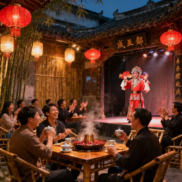 成都茶馆川剧变脸